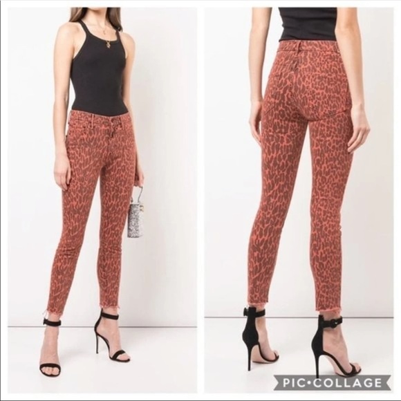 Mother High waisted leopard ankle crop jeans - Picture 14 of 14